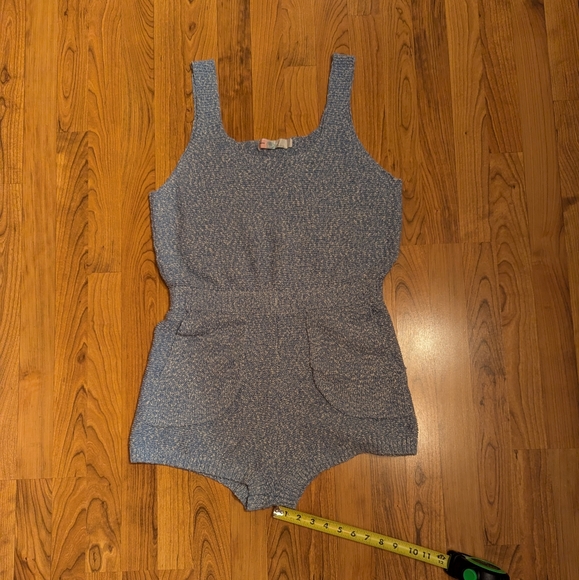 Free People FP Beach Declan Marled Romper in Blue, Size L - Picture 5 of 9